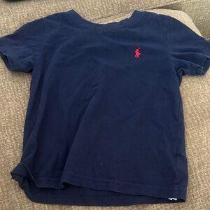 Polo by Ralph Lauren Navy Tee with Red Emblem